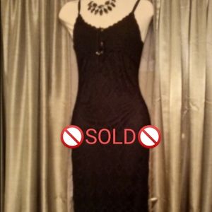 Guess crochet maxi layered dress